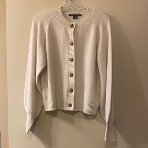 French Connection Women's Cream Cardigan Sweater